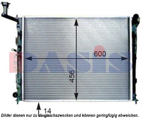 Радиатор, охлаждение двигателя AKS DASIS HY2179
