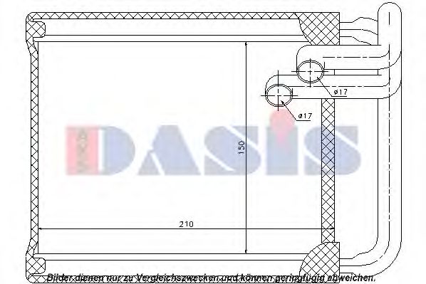 Теплообменник, отопление салона AKS DASIS 569004N