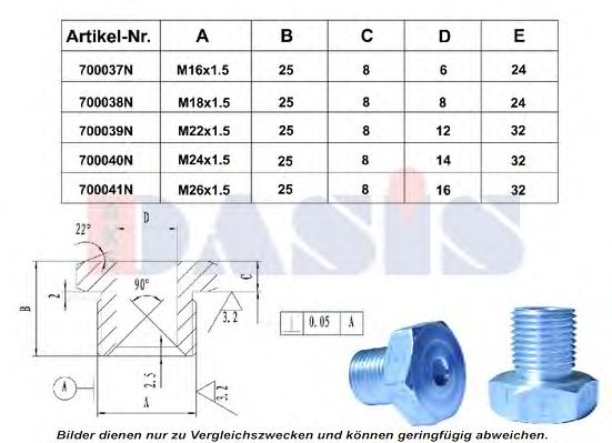 Резьбовой штифт AKS DASIS 700037N