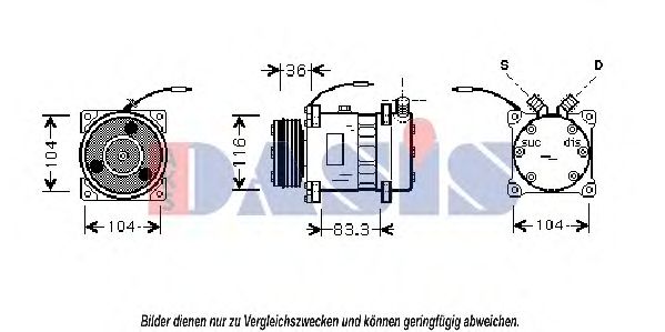 Компрессор, кондиционер AKS DASIS 850446N