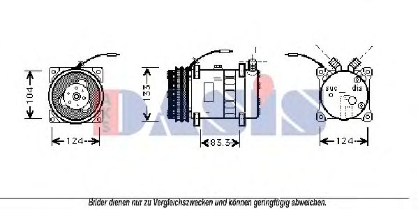 Компрессор, кондиционер AKS DASIS UVK054