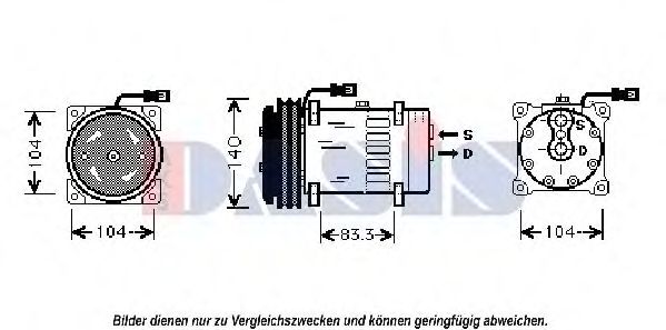 Компрессор, кондиционер AKS DASIS 850883N