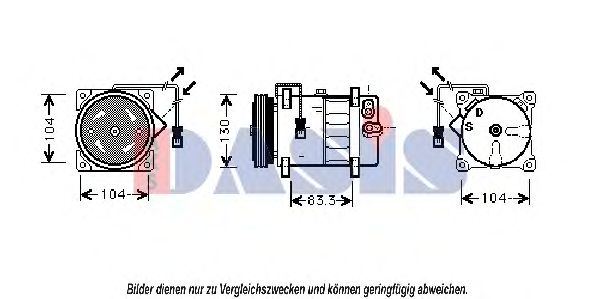 Компрессор, кондиционер AKS DASIS HDK022