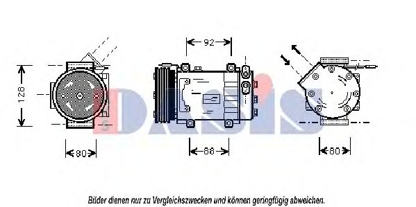 Компрессор, кондиционер AKS DASIS 853620N