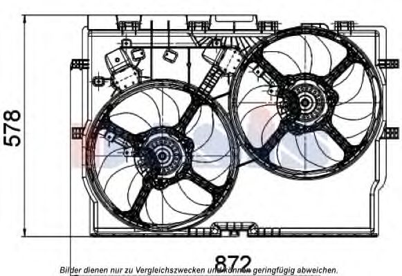 Вентилятор, охлаждение двигателя AKS DASIS 088024N