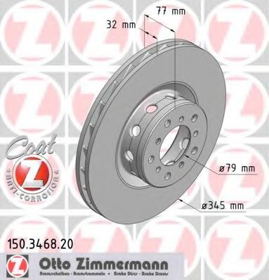 Тормозной диск ZIMMERMANN 150.3468.20