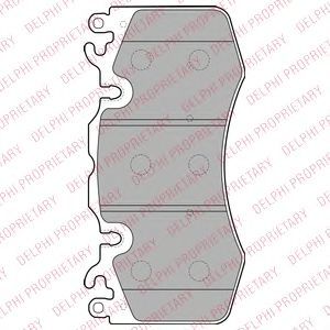 Комплект тормозных колодок, дисковый тормоз DELPHI LP2187