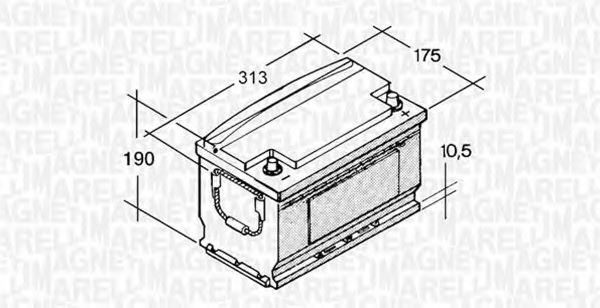 Стартерная аккумуляторная батарея MAGNETI MARELLI 067145210003