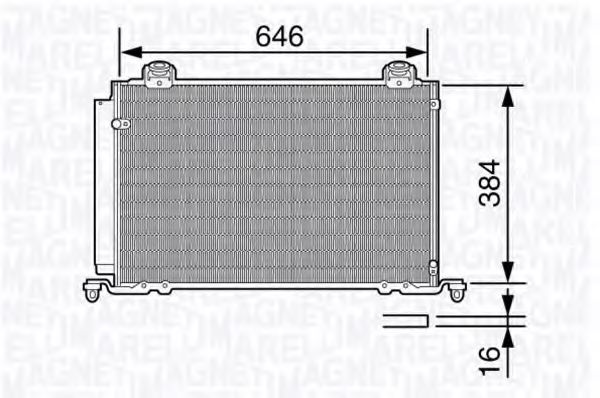 Конденсатор, кондиционер MAGNETI MARELLI 350203689000