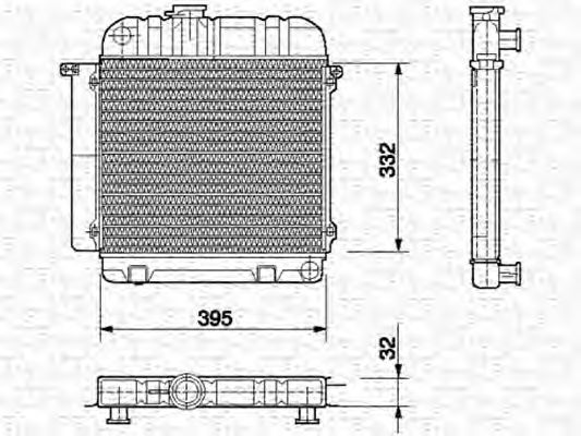 Радиатор, охлаждение двигателя MAGNETI MARELLI 350213418000