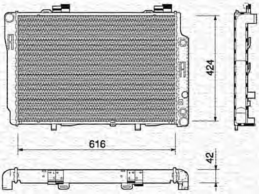 Радиатор, охлаждение двигателя MAGNETI MARELLI 350213743000