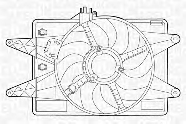 Вентилятор, охлаждение двигателя MAGNETI MARELLI 069422026010