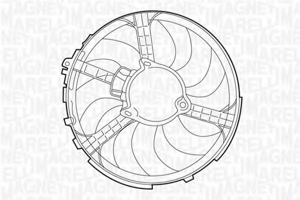 Вентилятор, охлаждение двигателя MAGNETI MARELLI 069422033010