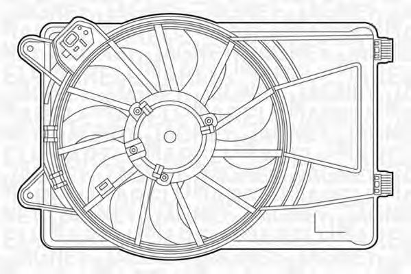 Вентилятор, охлаждение двигателя MAGNETI MARELLI 069422455010