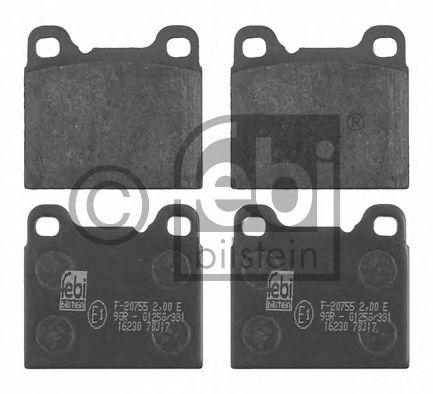 Комплект тормозных колодок, дисковый тормоз FEBI BILSTEIN 16230