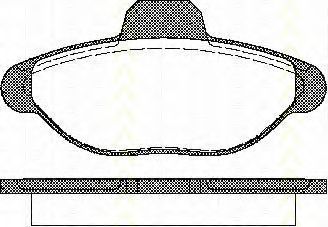 Комплект тормозных колодок, дисковый тормоз TRISCAN FDB749