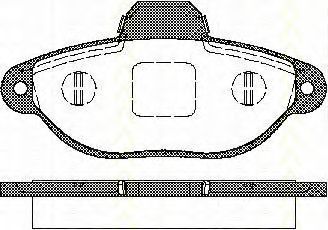 Комплект тормозных колодок, дисковый тормоз TRISCAN 8110 15025