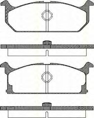 Комплект тормозных колодок, дисковый тормоз TRISCAN 8110 69835