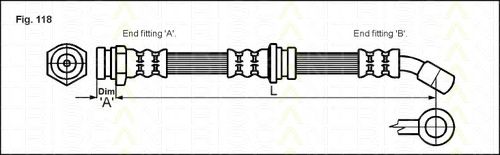 Тормозной шланг TRISCAN 8150 24124