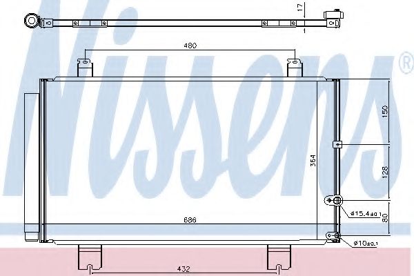 Конденсатор, кондиционер NISSENS 940711