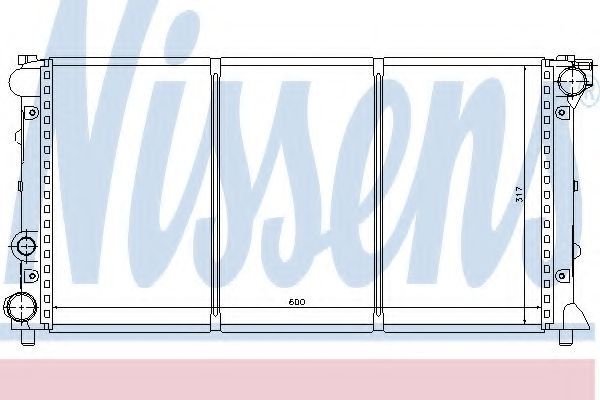 Радиатор, охлаждение двигателя NISSENS 64001