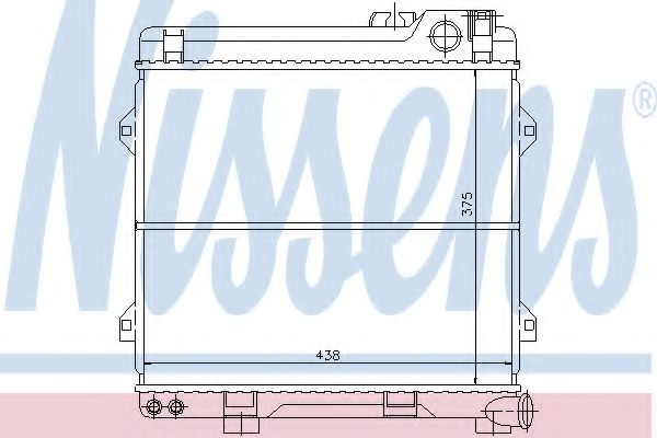 Радиатор, охлаждение двигателя NISSENS 60639