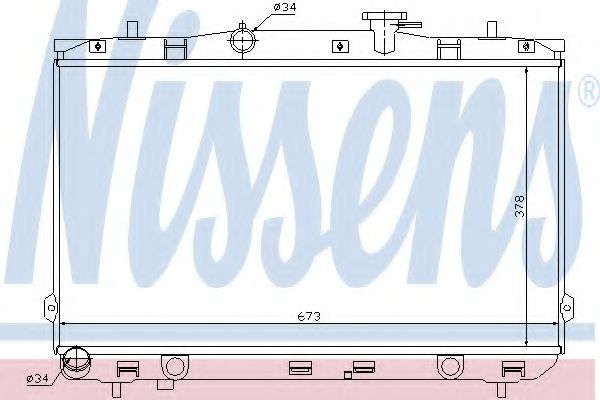 Радиатор, охлаждение двигателя NISSENS 67024