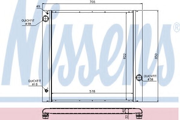 Радиатор, охлаждение двигателя ARD 313005
