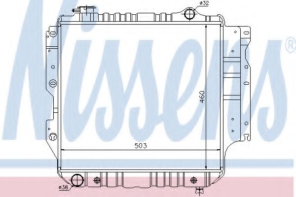 Радиатор, охлаждение двигателя NISSENS 61015