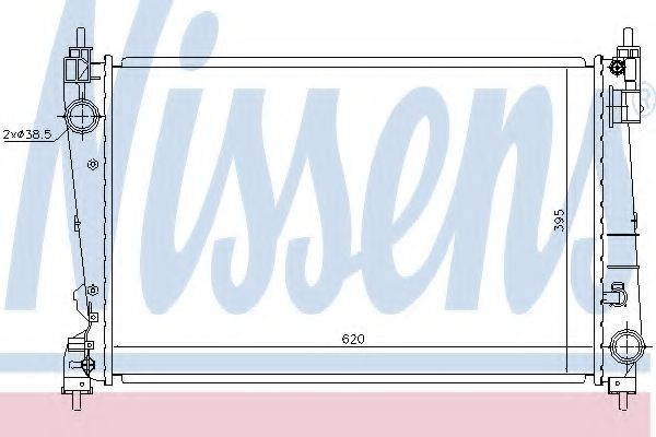 Радиатор, охлаждение двигателя NISSENS 630755