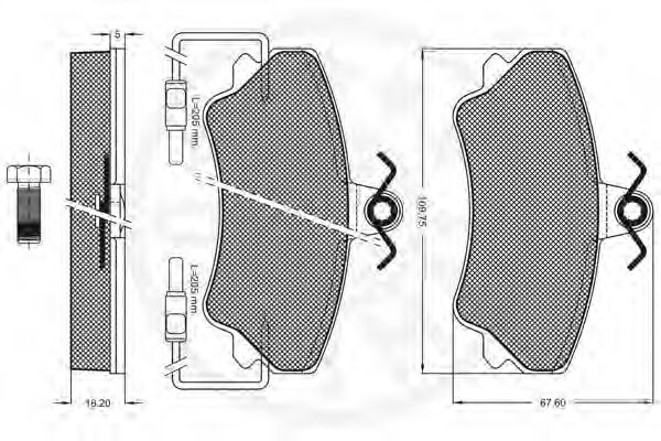 Комплект тормозных колодок, дисковый тормоз SIMER 60201