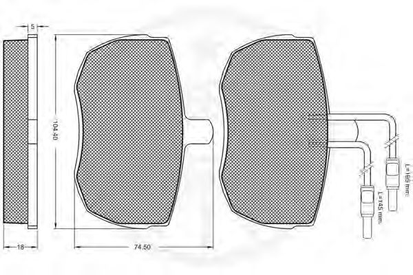 Комплект тормозных колодок, дисковый тормоз OPTIMAL 9353