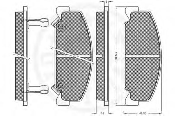 Комплект тормозных колодок, дисковый тормоз OPTIMAL 9374