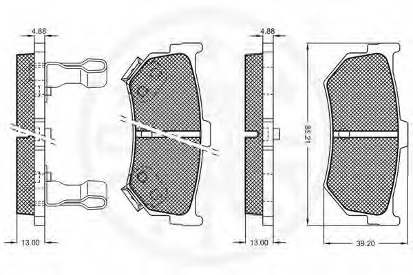 Комплект тормозных колодок, дисковый тормоз METZGER 018302
