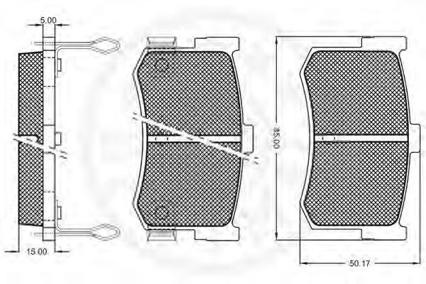 Комплект тормозных колодок, дисковый тормоз METZGER 024202