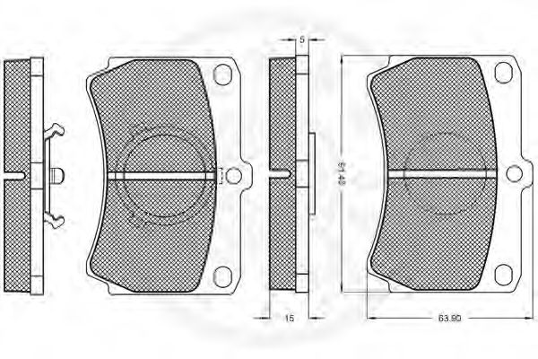 Комплект тормозных колодок, дисковый тормоз OPTIMAL 9569