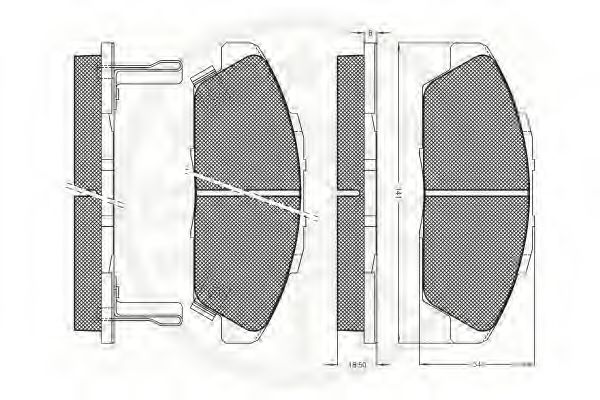 Комплект тормозных колодок, дисковый тормоз OPTIMAL 9685