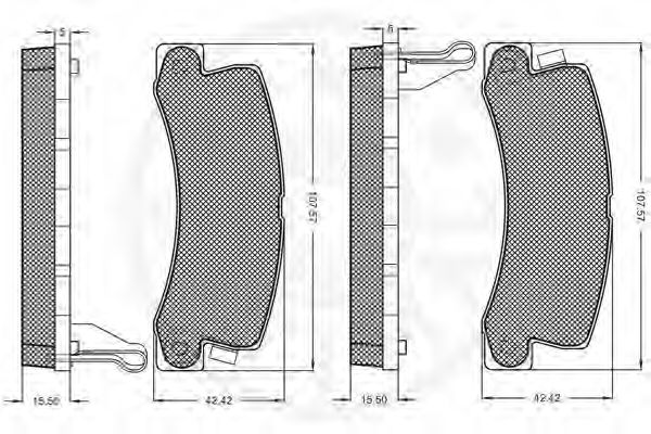 Комплект тормозных колодок, дисковый тормоз OPTIMAL 21833