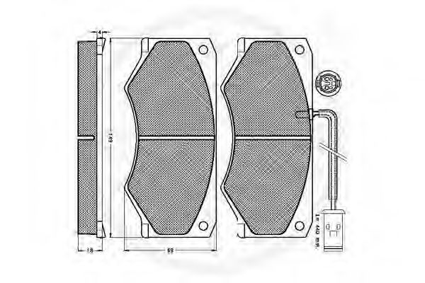 Комплект тормозных колодок, дисковый тормоз OPTIMAL 29012