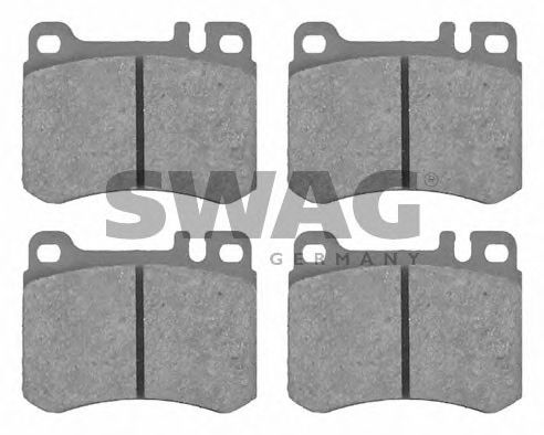 Комплект тормозных колодок, дисковый тормоз SWAG 10 91 6246