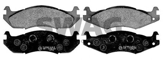 Комплект тормозных колодок, дисковый тормоз SWAG 60 11 6196