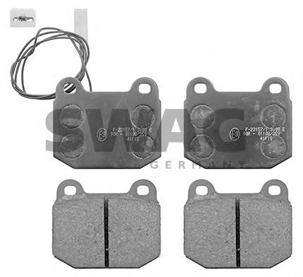 Комплект тормозных колодок, дисковый тормоз SWAG 74 11 6007