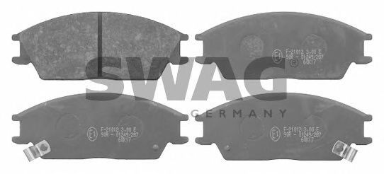 Комплект тормозных колодок, дисковый тормоз SWAG 90 91 6542