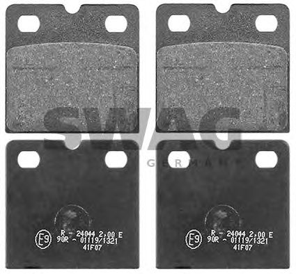 Комплект тормозных колодок, дисковый тормоз SWAG 99 11 6087