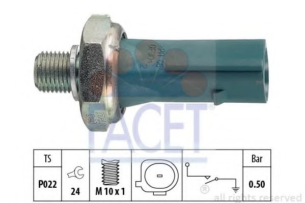 Датчик давления масла FACET 7.0196