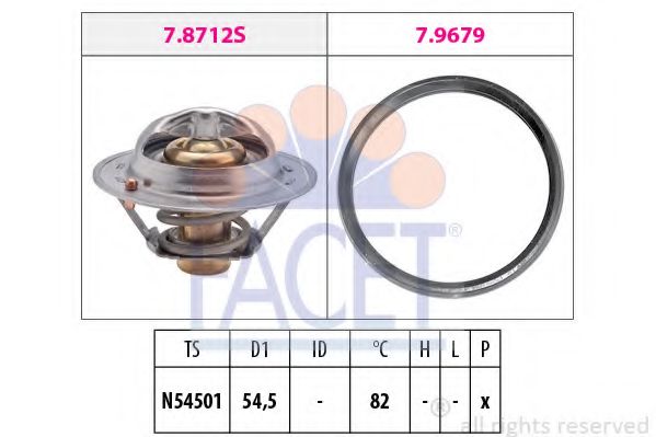 Термостат, охлаждающая жидкость FACET 7.8712