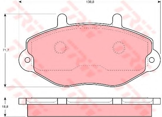 Комплект тормозных колодок, дисковый тормоз TRW GDB1080