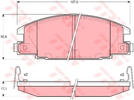 Комплект тормозных колодок, дисковый тормоз TRW GDB3161