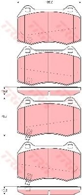 Комплект тормозных колодок, дисковый тормоз TRW GDB3381