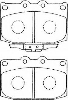 Комплект тормозных колодок, дисковый тормоз AISIN E1N019
